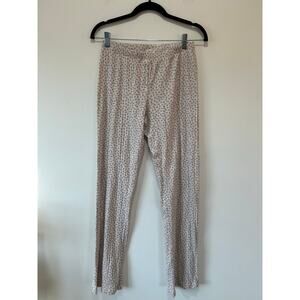 John Galt flower print cotton lounge pants womens S flare Brandy PacSun